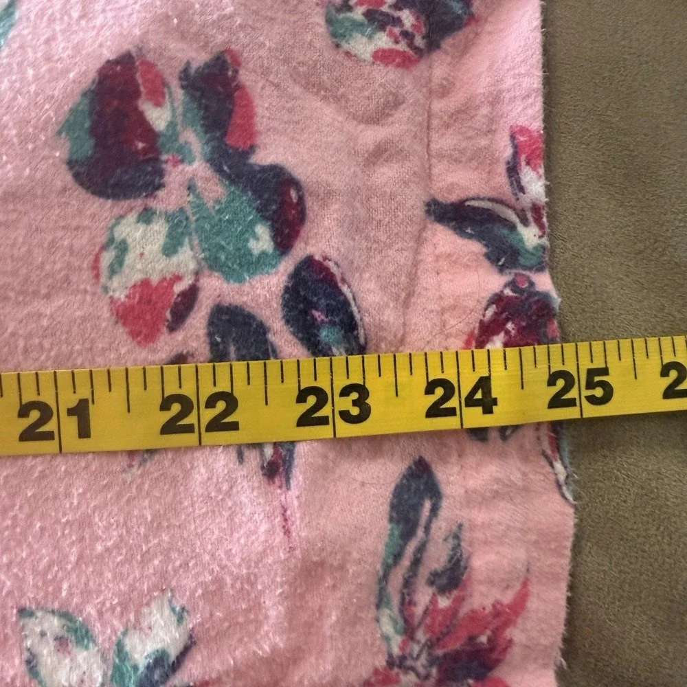 Vtg Womens L Pajama Set Flannel Pink K Kmart Warm Grannycore Modest Cottagecore